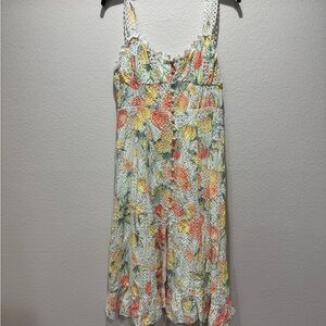 Anthropologie fruit eyelet Dress